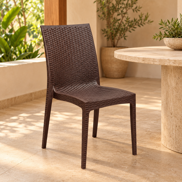 Silla de Fibra Marrón