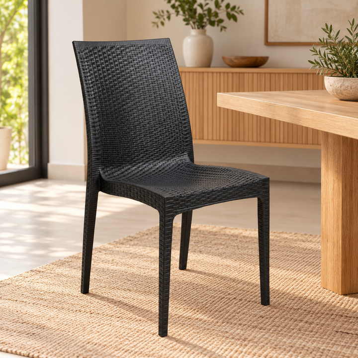Silla de Fibra Negra