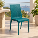 Silla de Fibra Turquesa Oscura