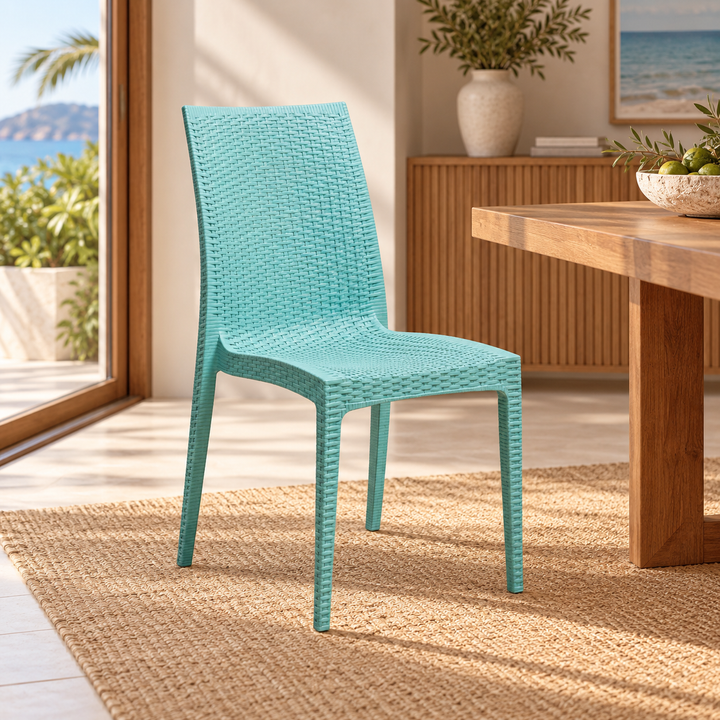 Silla de Fibra Verde Agua Clara
