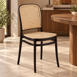 Silla de Ratán Beige y Marrón