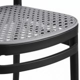 Cadeira Rattan Cinza e Preta