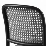 Cadeira Rattan Cinza e Preta