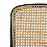 Cadeira Rattan Preta e Bege